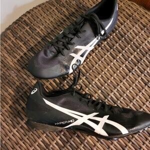 ASICS Hyper MD Track Spikes Mens 11.5 Black Racing Running Shoes
